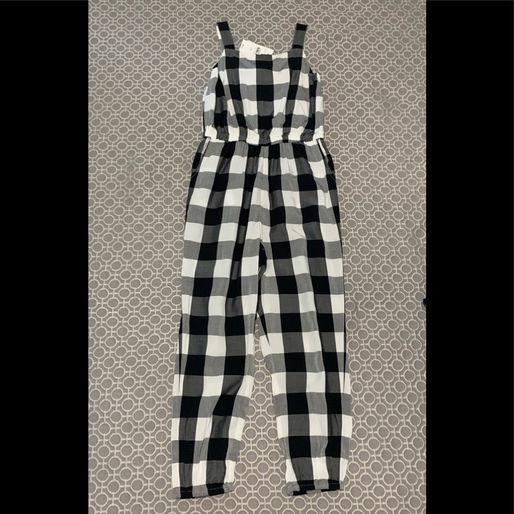 Girl’s Loft (Ann Taylor) Gingham Jumpsuit Size 7/8 NWTS
